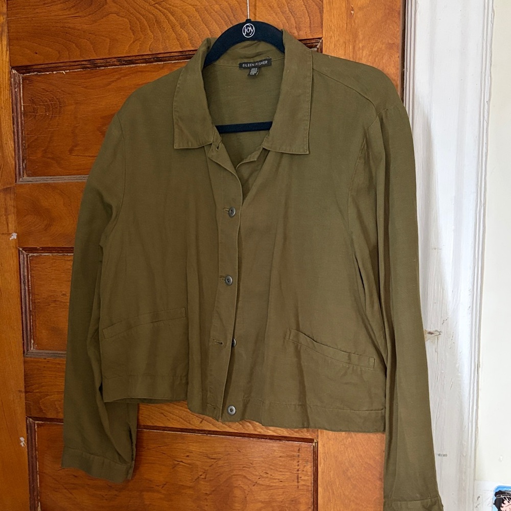 Eileen Fisher Khaki Utility Jacket